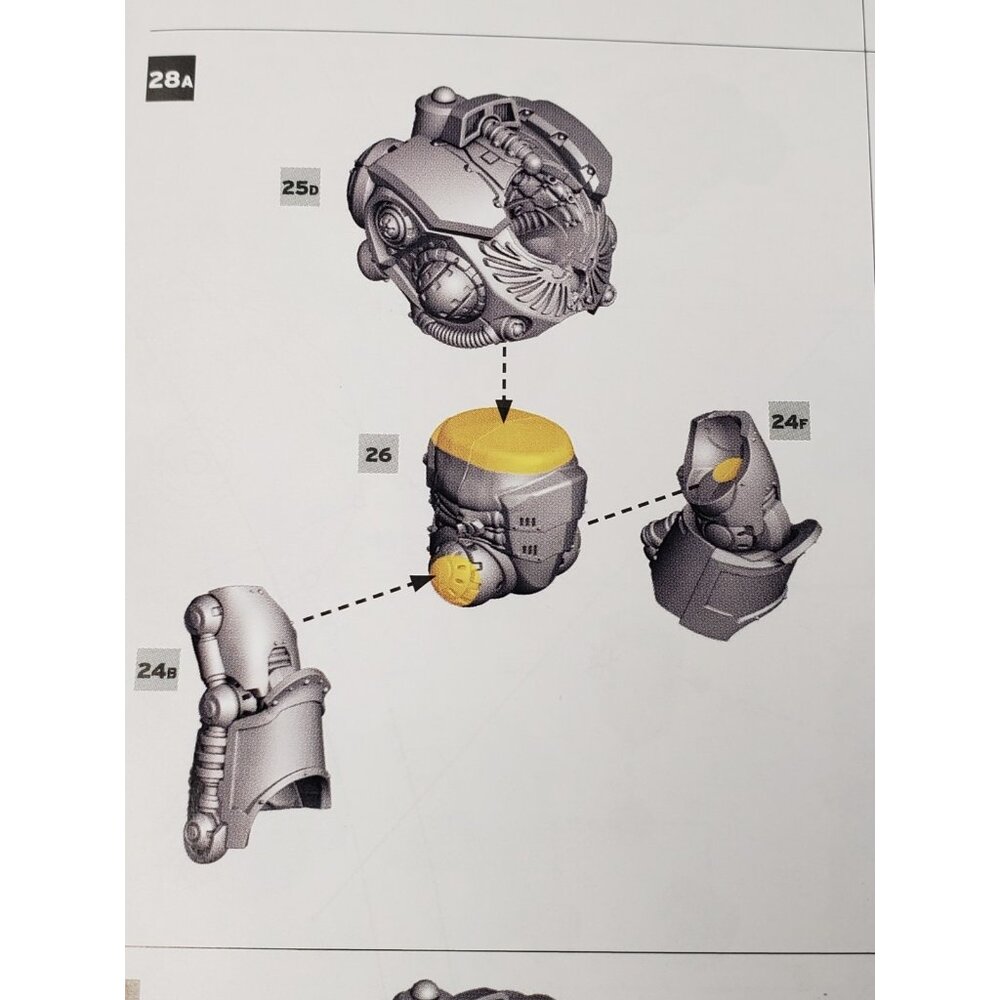 30K Space Marine Bits Saturnine Terminator Squad Armored Torso Legs Feet Set #01 - Picture 10 of 10
